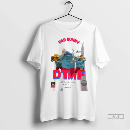 Trendy Camiseta Bad Bunny Dtmf Latin Music Album Cover Para El Mundo