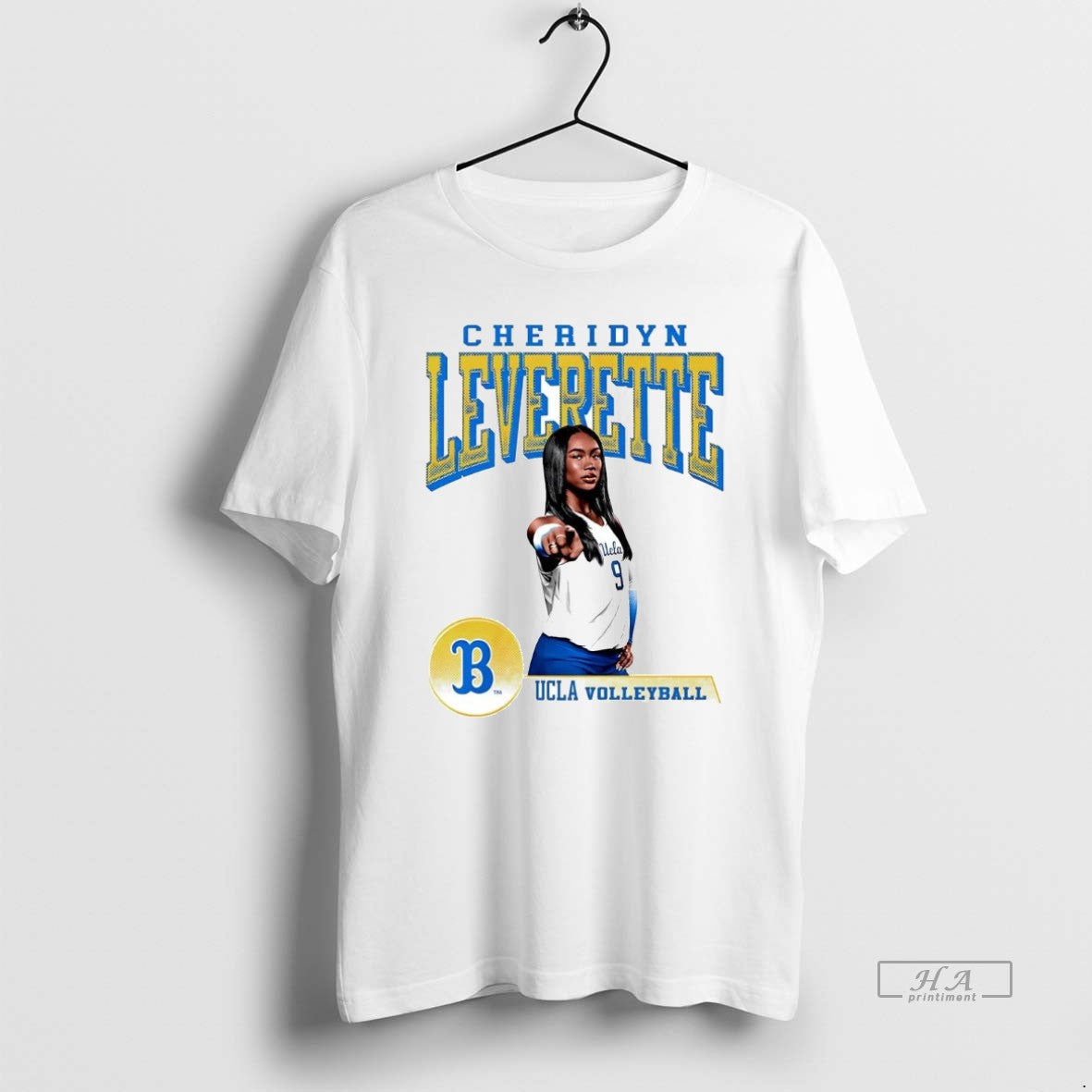 Trendy Cheridyn Leverette Cartoon Portrait Ucla Volleyball Shirt