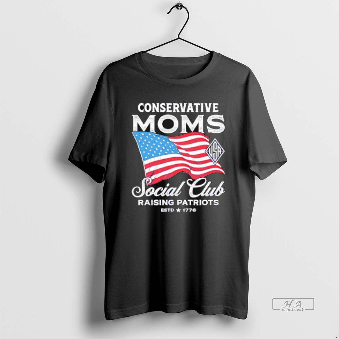 Trendy Conservative Moms Social Club Raising Patriots Shirt Modern