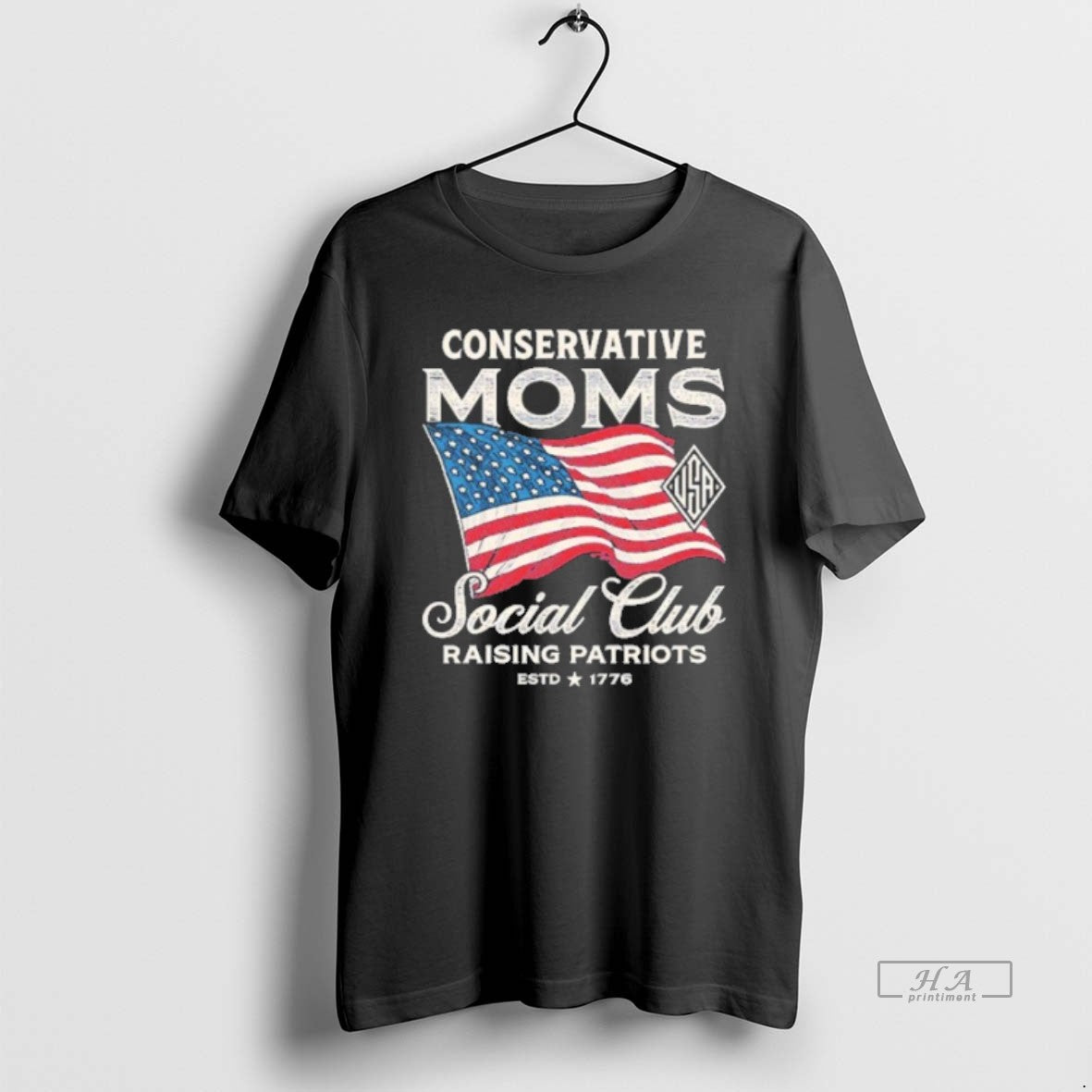 Trendy Conservative Moms Social Club Raising Patriots Usa Flag Tank