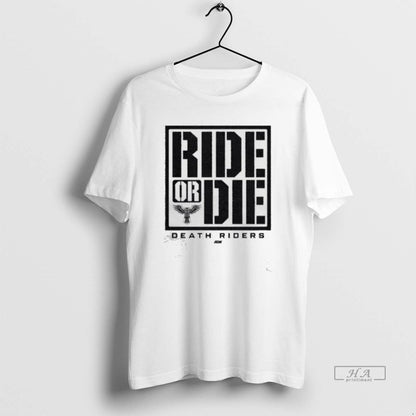 Trendy Death Riders Ride Or Die Hoodie Vintage Look