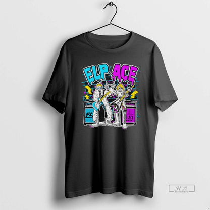 Trendy Elp X Ace Skeletons Playing Electric Guitars Hoodie Elegant