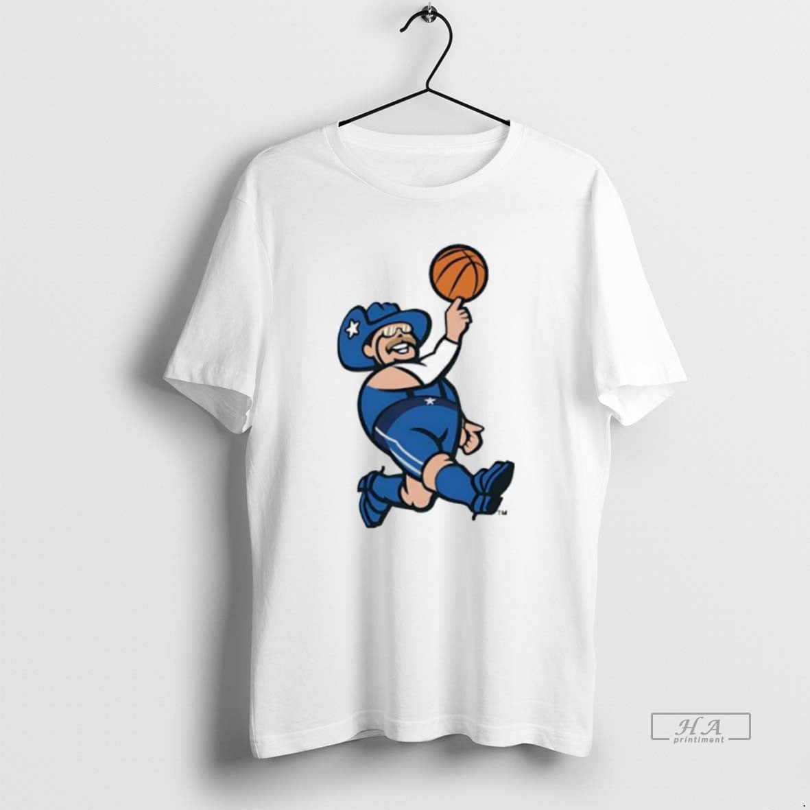 Trendy Frisco Roughriders X Dallas Mavericks Mascot TShirt Retro Look