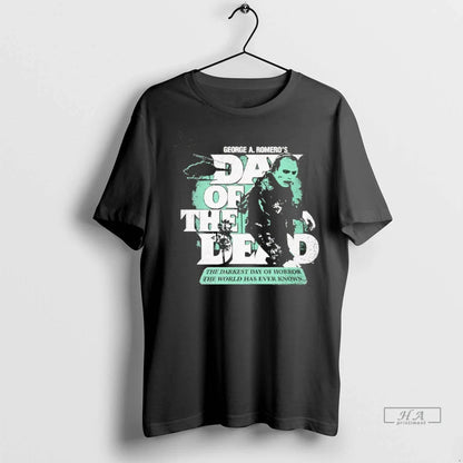 Trendy George Andrew Romeros Day Dead Darkest Day Horror TShirt