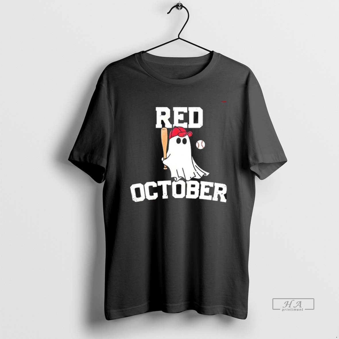 Trendy Ghost Playing Baseball Red October Halloween Tank Top Unique