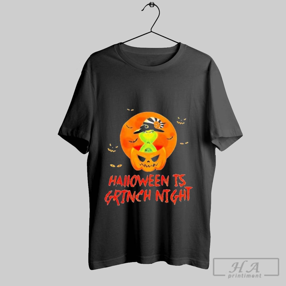 Trendy Halloween Is Grinch Night Pumpkin TShirt Elegant Look