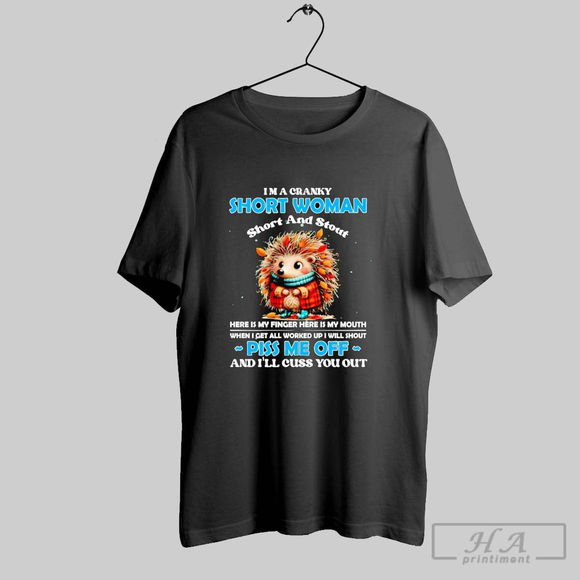 Trendy Hedgehog Im Cranky Short Piss Me Off Long Sleeve Designer