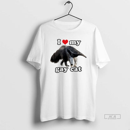 Trendy I Love My Gay Cat Pilosa Shirt Designer Gift