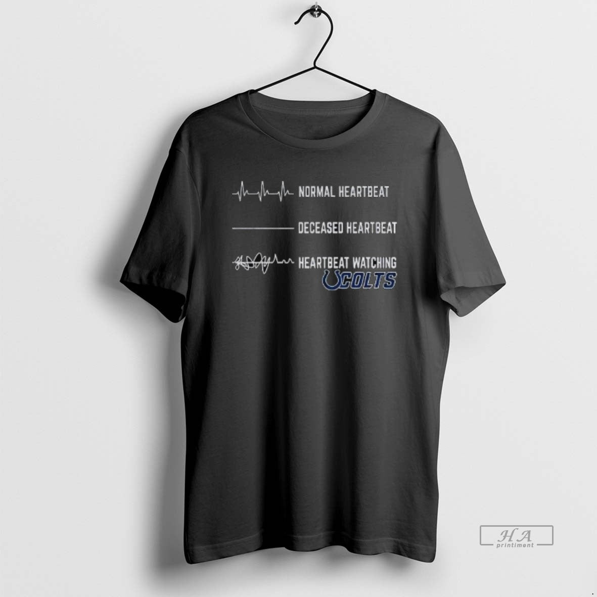 Trendy Indianapolis Colts Football Normal Heartbeat Deceased