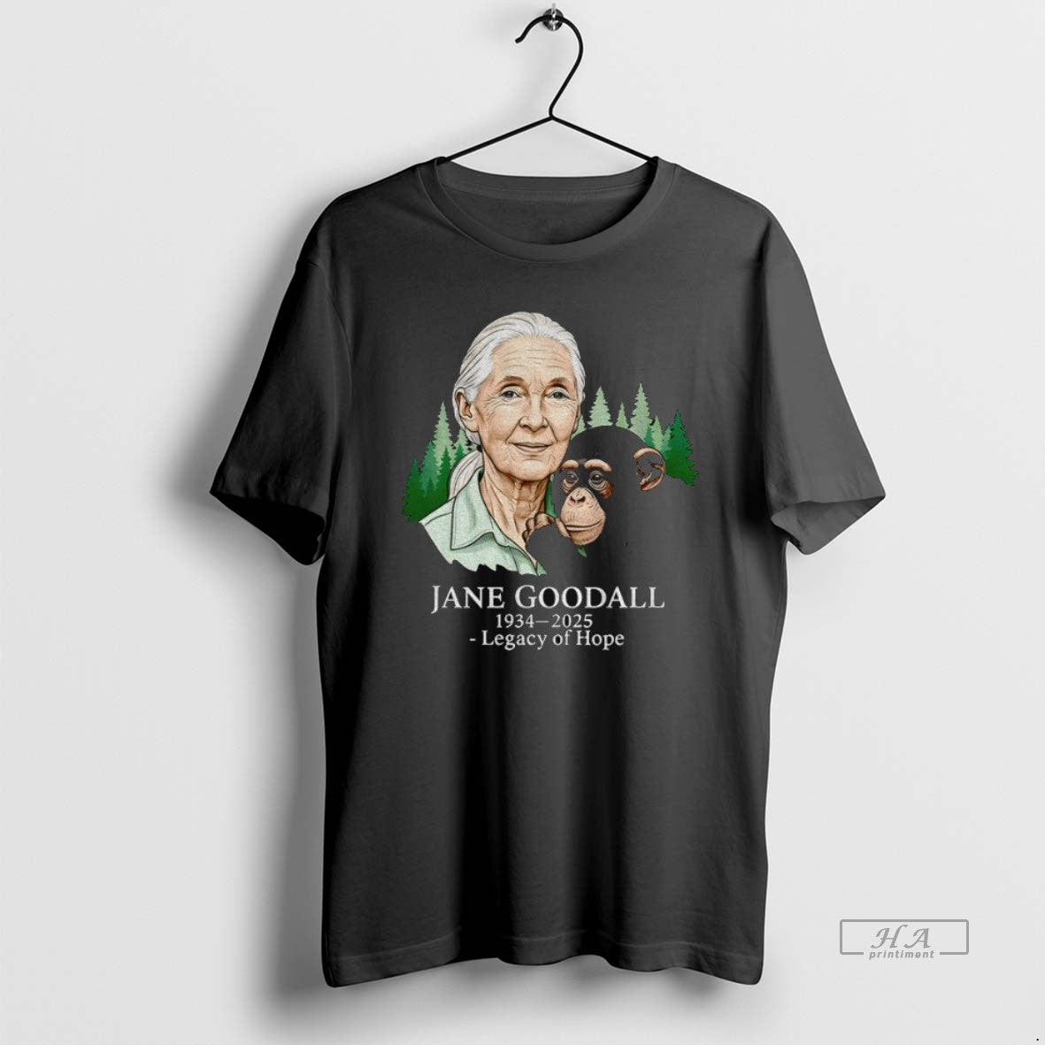 Trendy Jane Goodall Legacy Hope Rip 1934 2025 Long Sleeve Classic Art