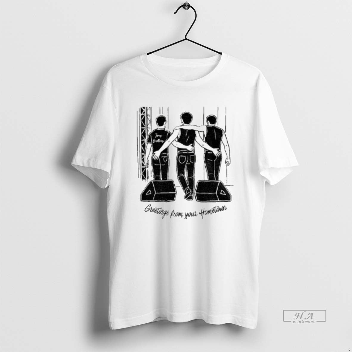 Trendy Jonas Brothers Greetings From Your Hometown Exit Stage Tee