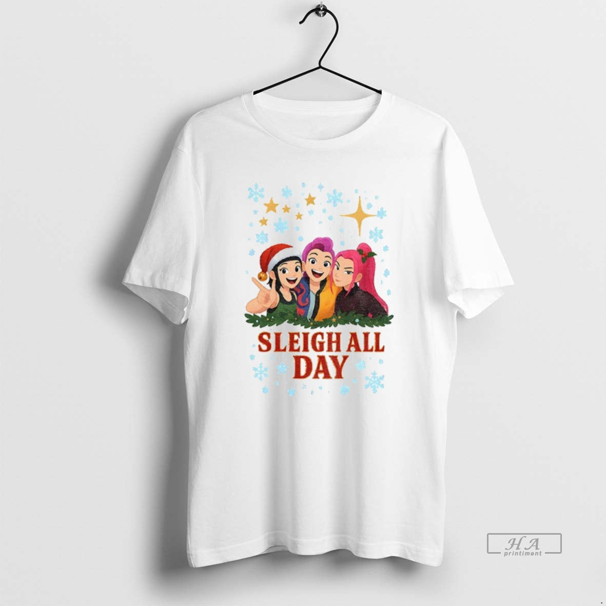 Trendy Kpop Demon Hunter Huntrix Sleigh All Day Holiday Sweatshirt