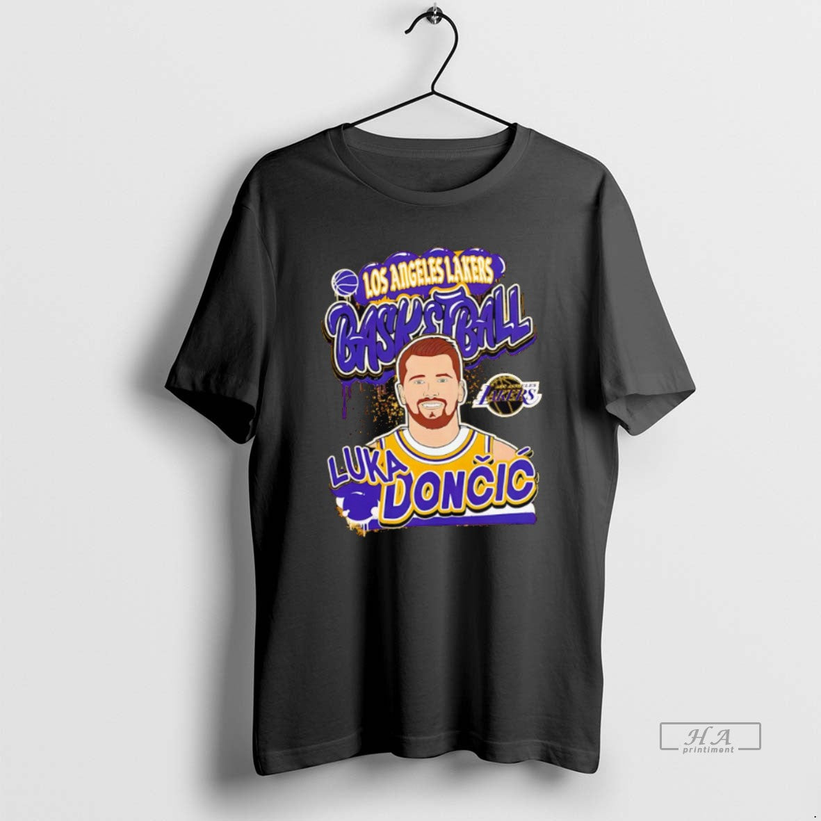 Trendy Los Angeles Lakers Luka Doncic 77 Yellow Baller Art Hoodie