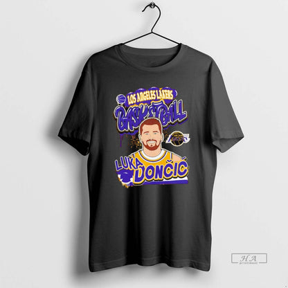 Trendy Los Angeles Lakers Luka Doncic 77 Yellow Baller Art Hoodie