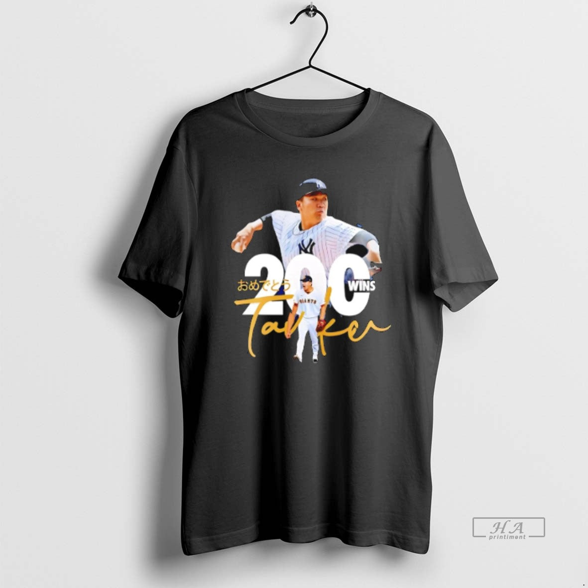 Trendy Masahiro Tanaka New York Yankees 200 Wins Japan TShirt Vintage