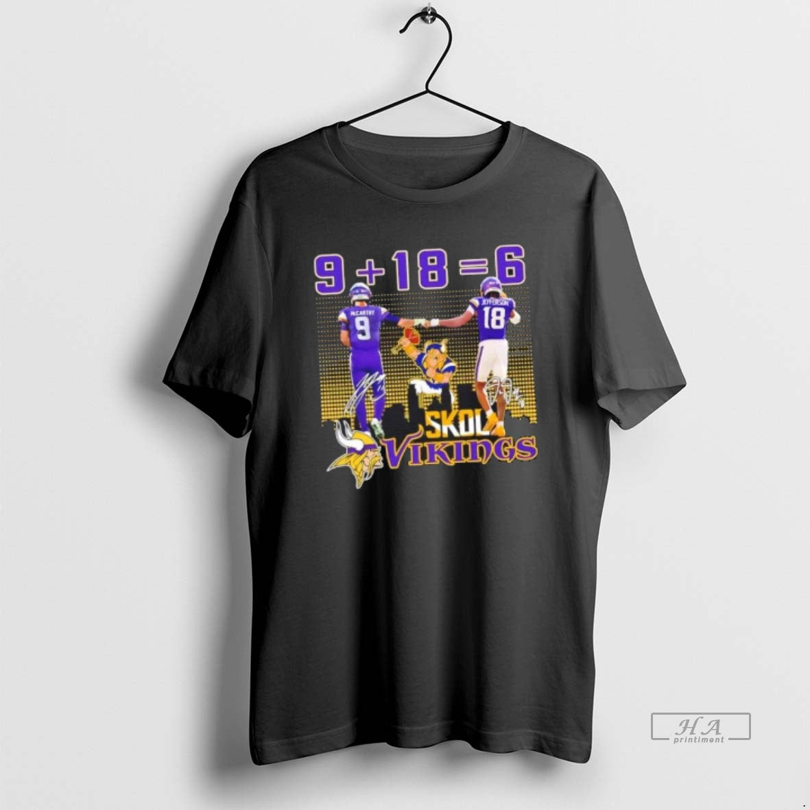 Trendy Mccarthy X Jefferson 9186 Skol Minnesota Vikings Skyline Shirt