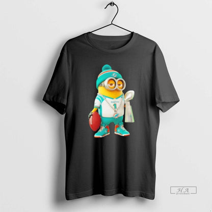 Trendy Miami Dolphins X Minions Hold Super Bowl Trophy Shirt Stylish
