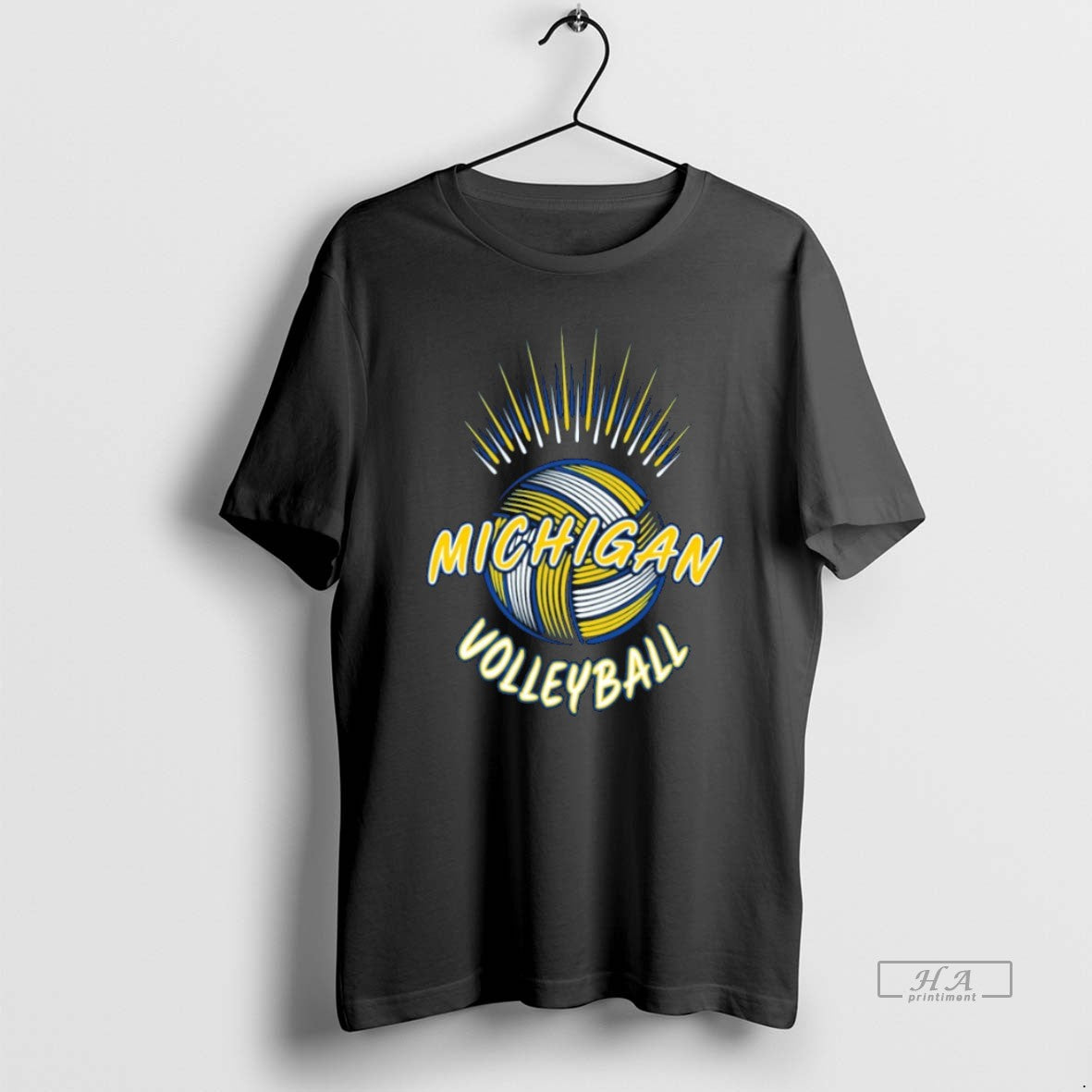 Trendy Michigan Wolverines Volleyball Spike Tee Premium Style