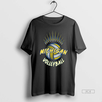 Trendy Michigan Wolverines Volleyball Spike Tee Premium Style