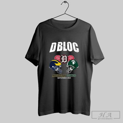 Trendy Michigan Wolverines Vs Michigan State Spartans TShirt Retro