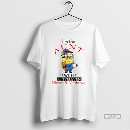 Trendy Minion Im Aunt Fifty Eleven Nieces And Nephews Hoodie Elegant