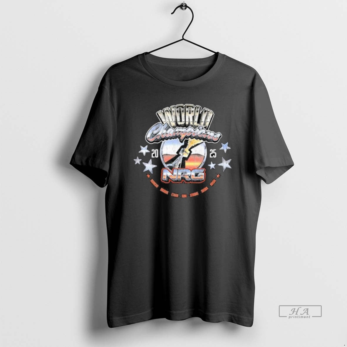 Trendy Nrg World Champions 2025 Long Sleve Hoodie Designer Art