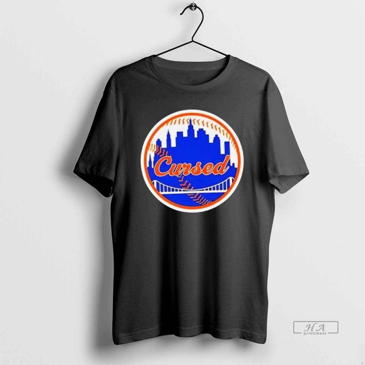 Trendy New York Mets Cursed Skyline Long Sleve Sweatshirt Classic