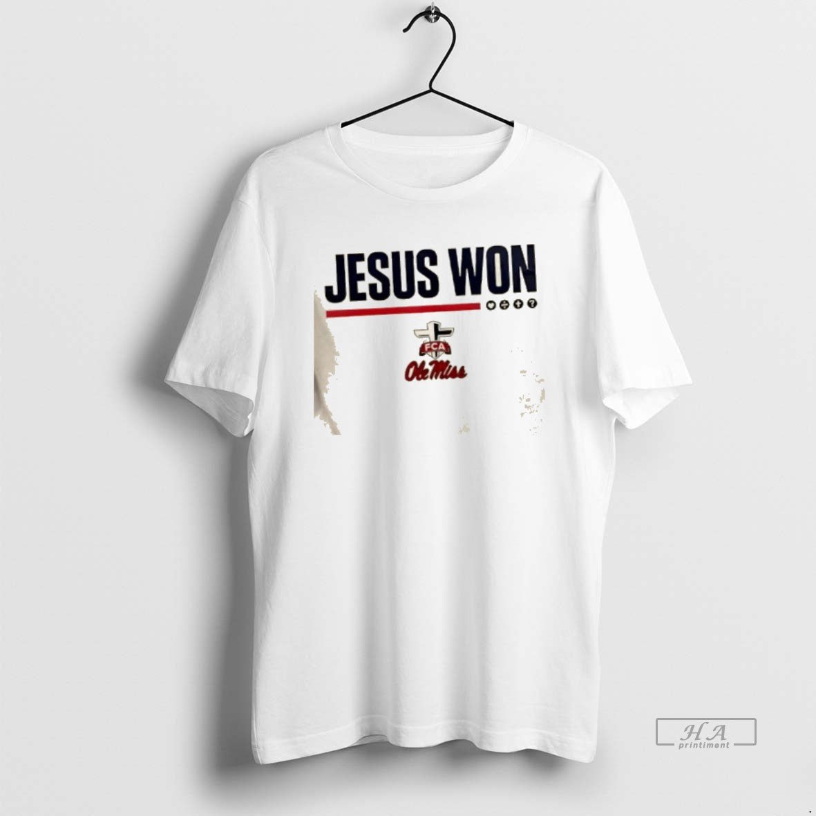 Trendy Ole Miss Rebels Football Jesus Won 2 Sided TShirt Trendy Art