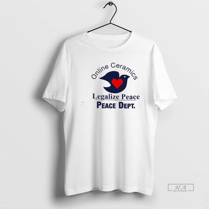 Trendy Online Ceramics Legalize Peace Peace Dept Tank Top Elegant Art