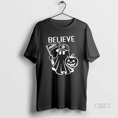 Trendy Philadelphia Phillies Red October Halloween Believe Ghost Tee