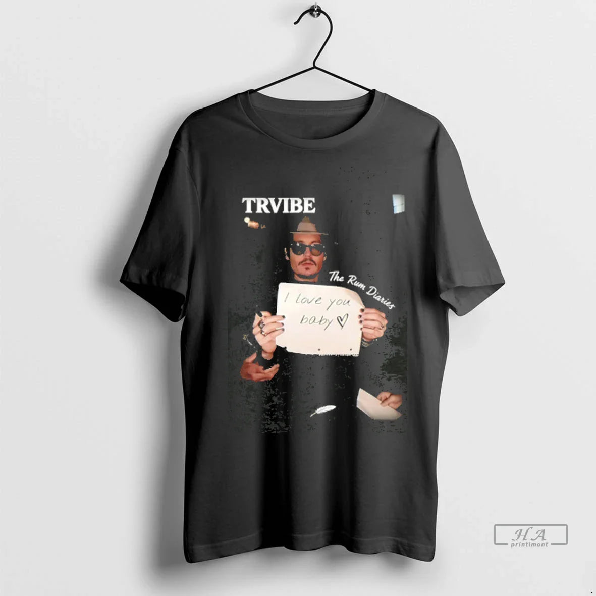 Trendy Pirates Caribbean Rum Diaries I Love You TShirt Modern Style