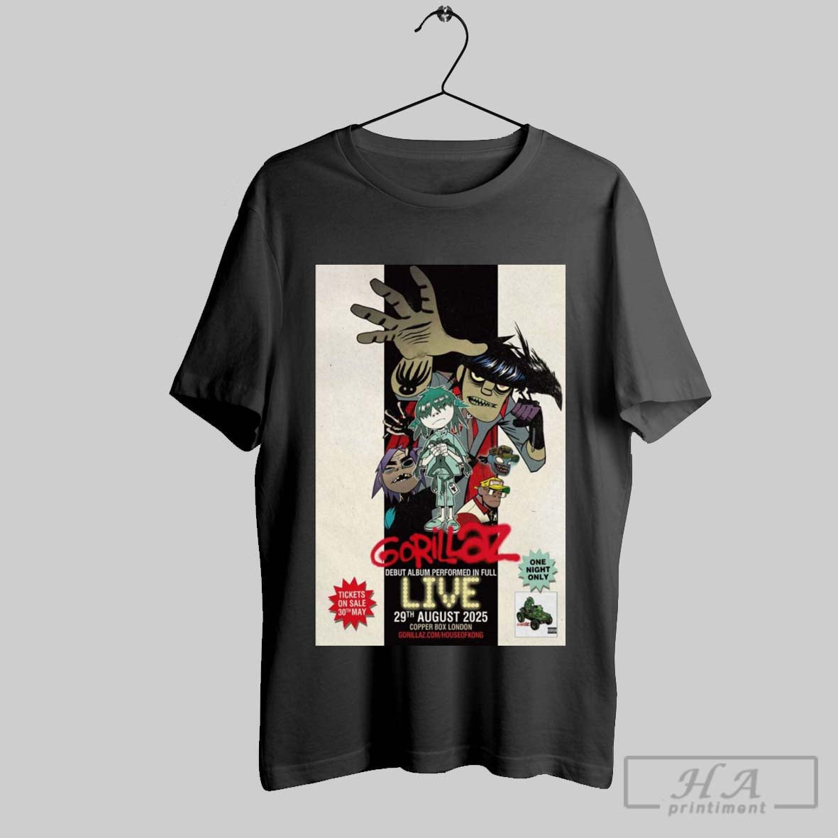 Trendy Poster Gorillaz Debut Album Performed Full Live August 29 2025