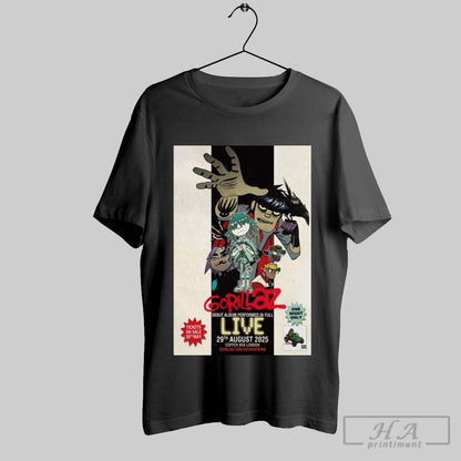 Trendy Poster Gorillaz Debut Album Performed Full Live August 29 2025