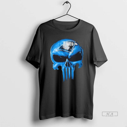 Trendy Punisher Skull X Carolina Panthers Football Horror Halloween