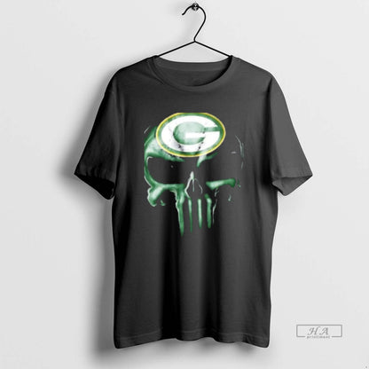 Trendy Punisher Skull X Green Bay Packers Football Horror Halloween