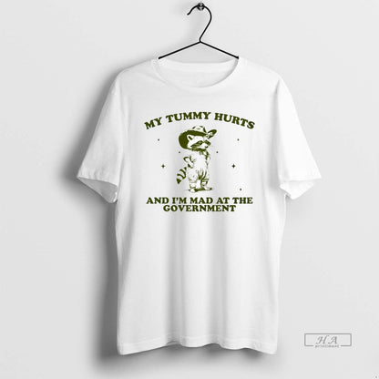Trendy Raccoon My Tummy Hurts And Im Mad Government Tee Retro
