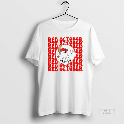 Trendy Red October Wave Phillies Ghost Long Sleeve Modern Look