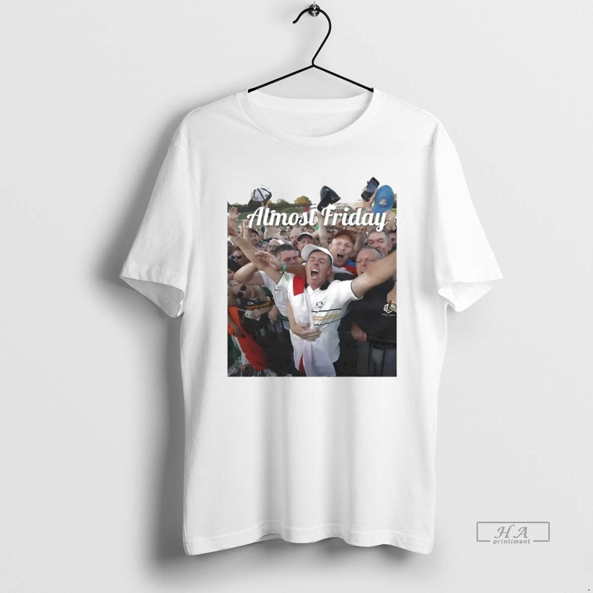 Trendy Rory Mcilroy Celebration 2025 Ryder Cup Tee Elegant Art