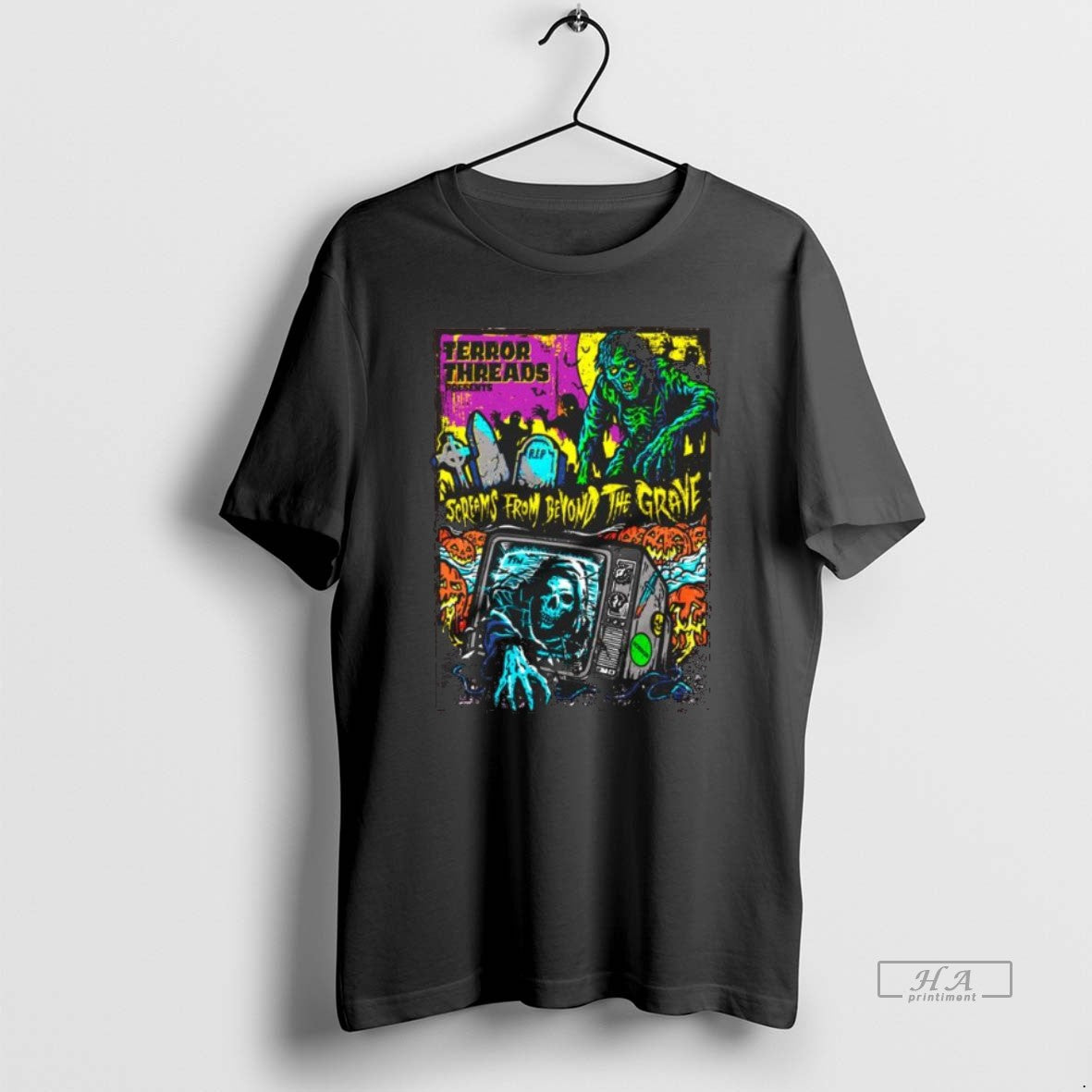 Trendy Screams From Beyond Grave Long Sleve Tee Vintage Merch