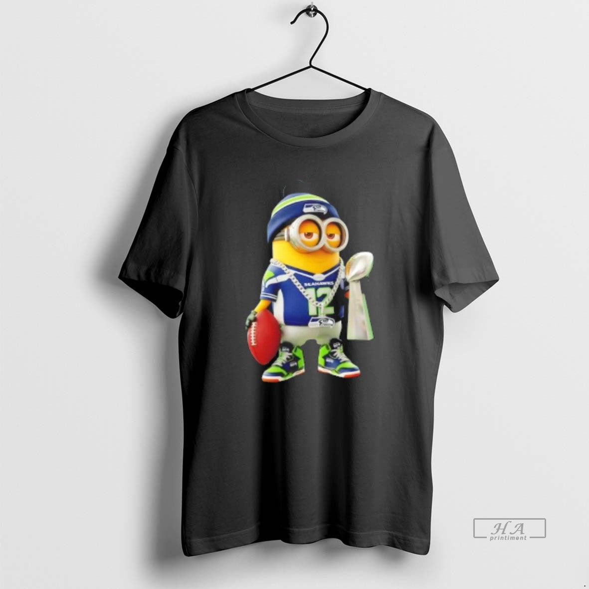 Trendy Seattle Seahawks X Minions Hold Super Bowl Trophy Long Sleeve