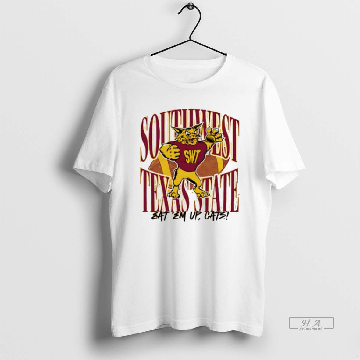 Trendy Southwest Texas State Eat Em Up Cats Sweatshirt Modern Fashion