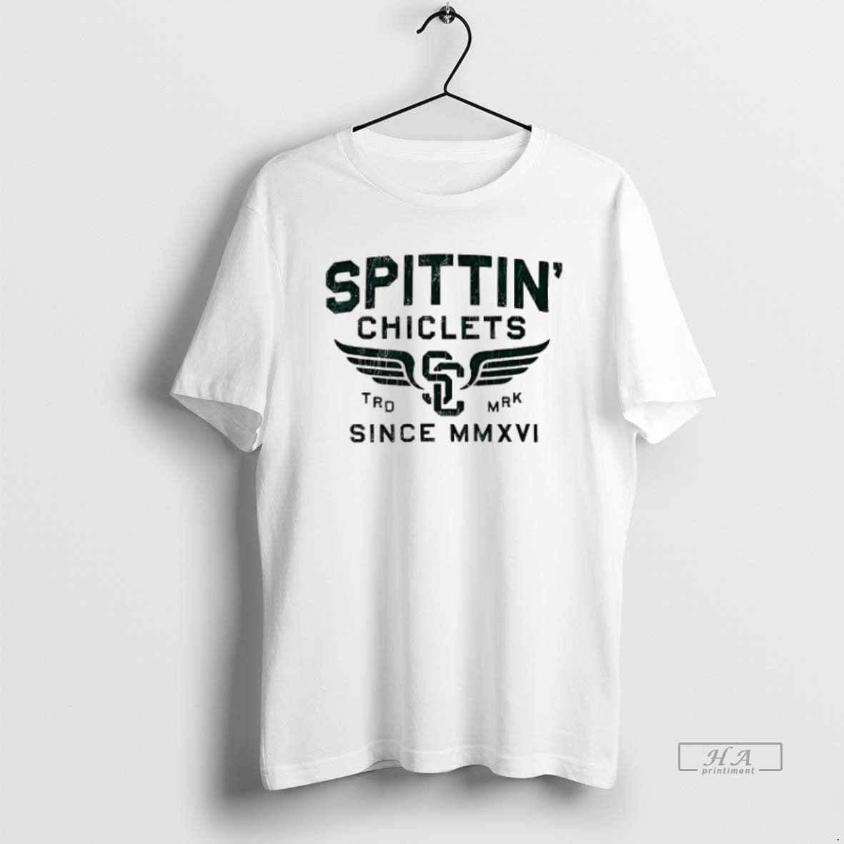 Trendy Spittin Chiclets Wings Sc Hockey Since Mmxvi TShirt Premium