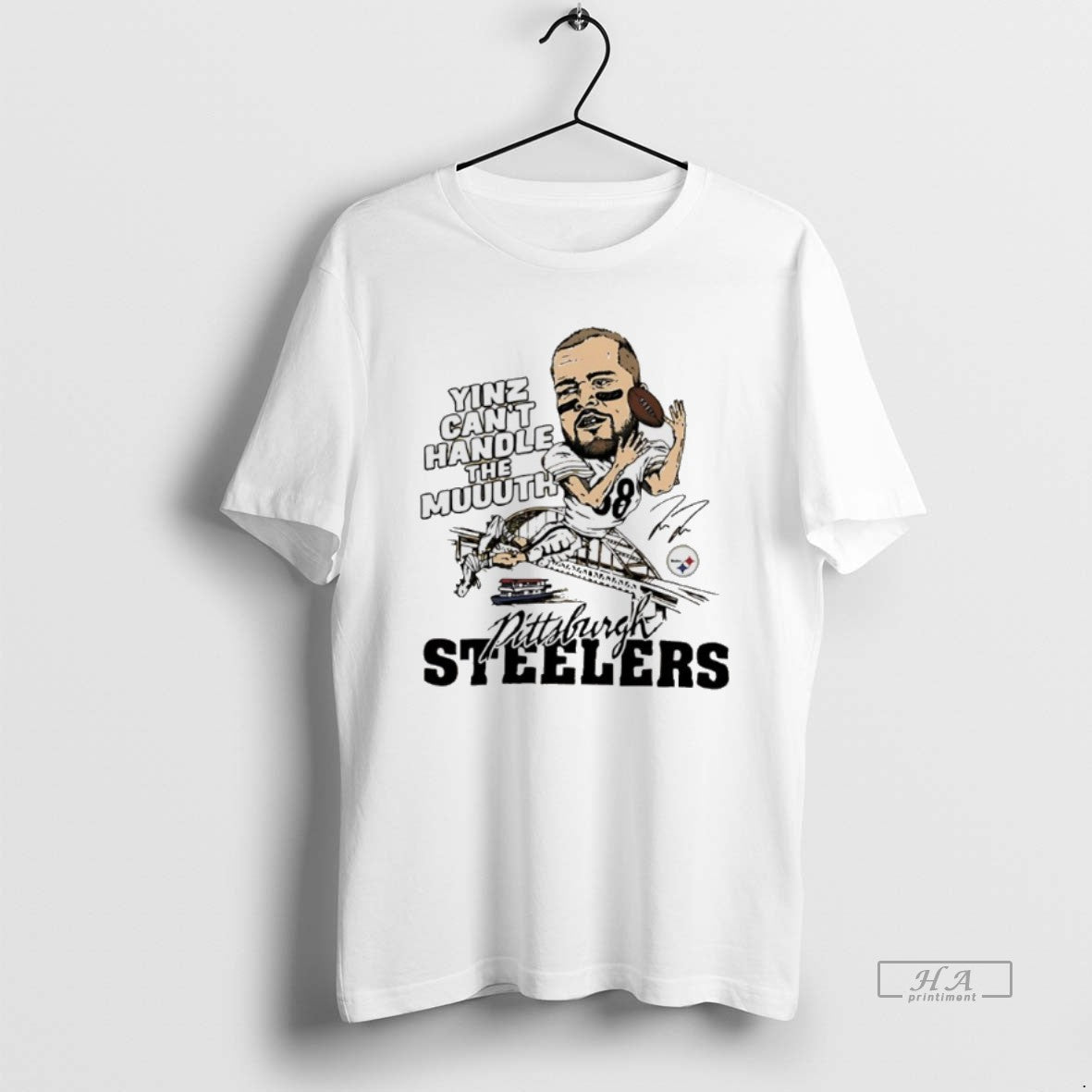 Trendy Steelers Pat Freiermuth Yinz Cant Handle Muuuth Signature Tank