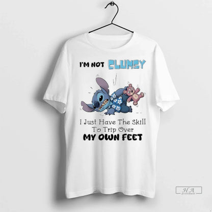 Trendy Stitch And Teddy Bear Im Not Clumsy I Just Have Skill To