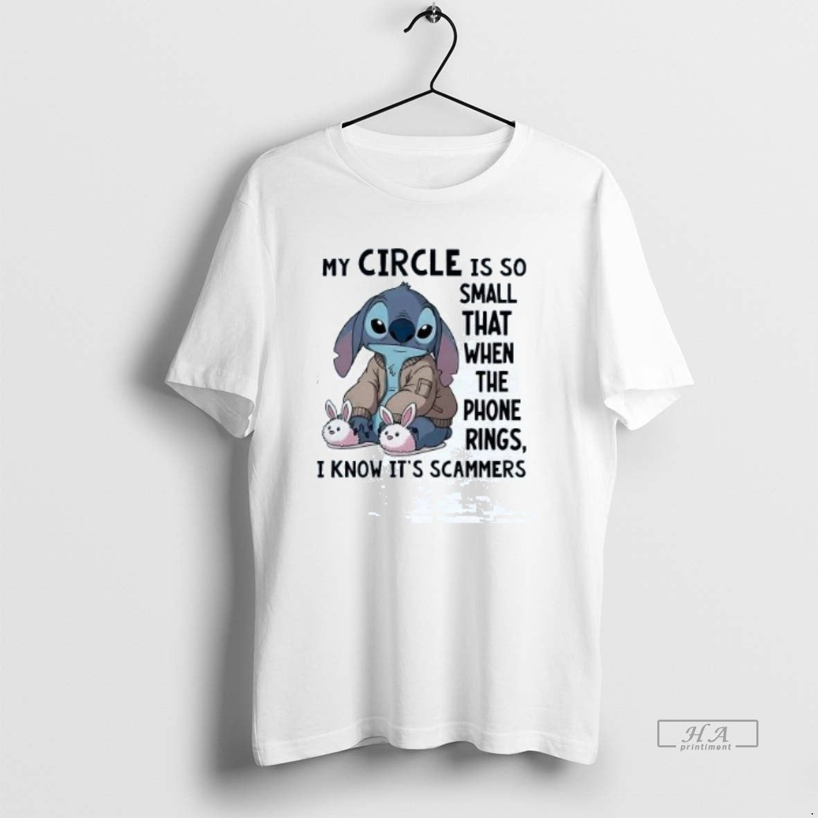 Trendy Stitch My Circle Is So Small That When Phone Rings Shirt