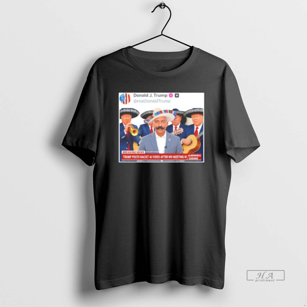 Trendy Trump Posts Racist Ai Video Tank Top Unique Style