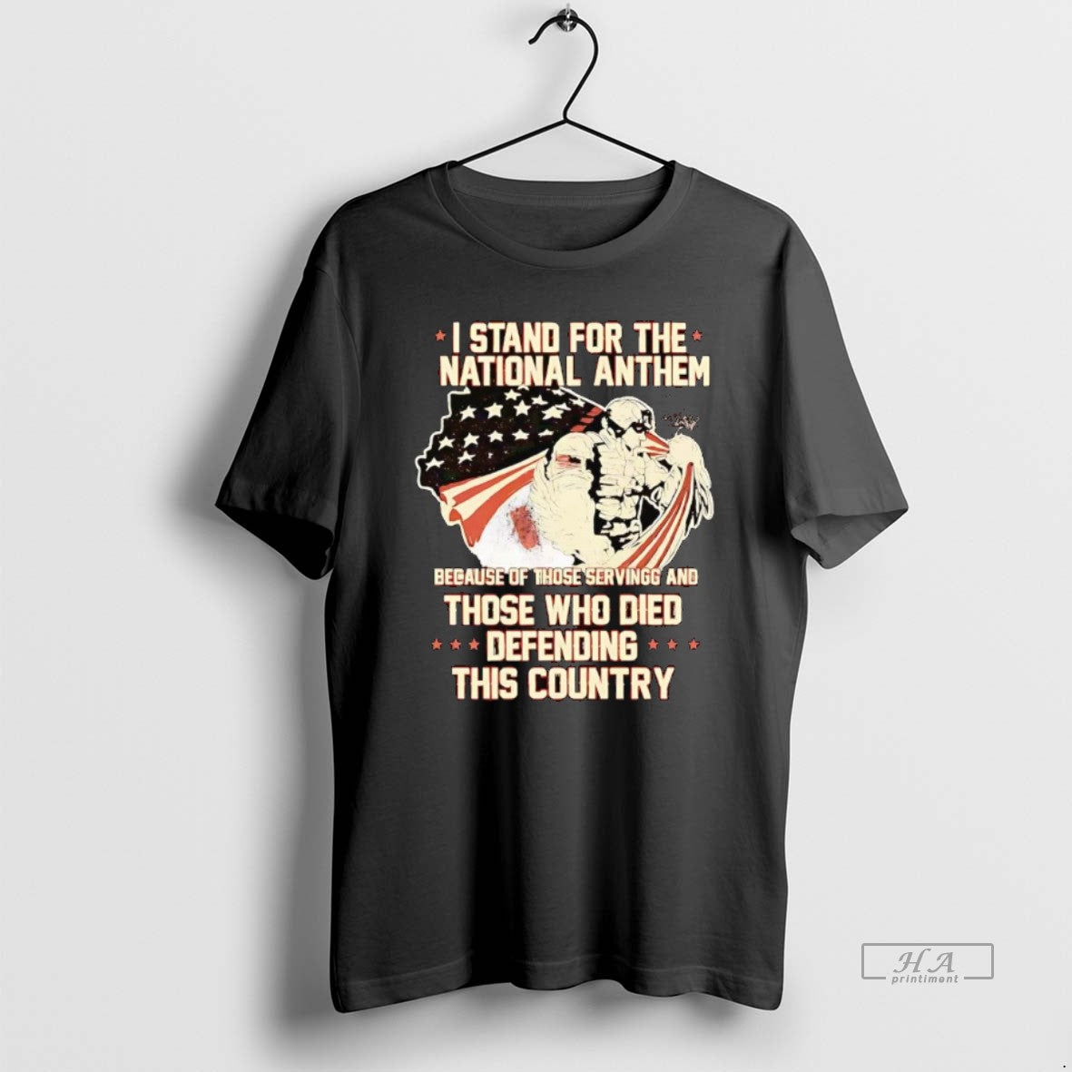 Trendy Veteran I Stand National Anthem Those Who Died Defending This