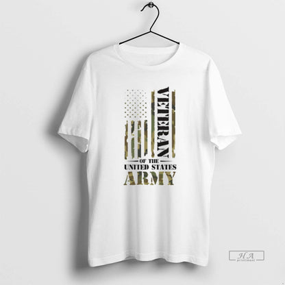 Trendy Veteran United States Army Flag TShirt Premium Design