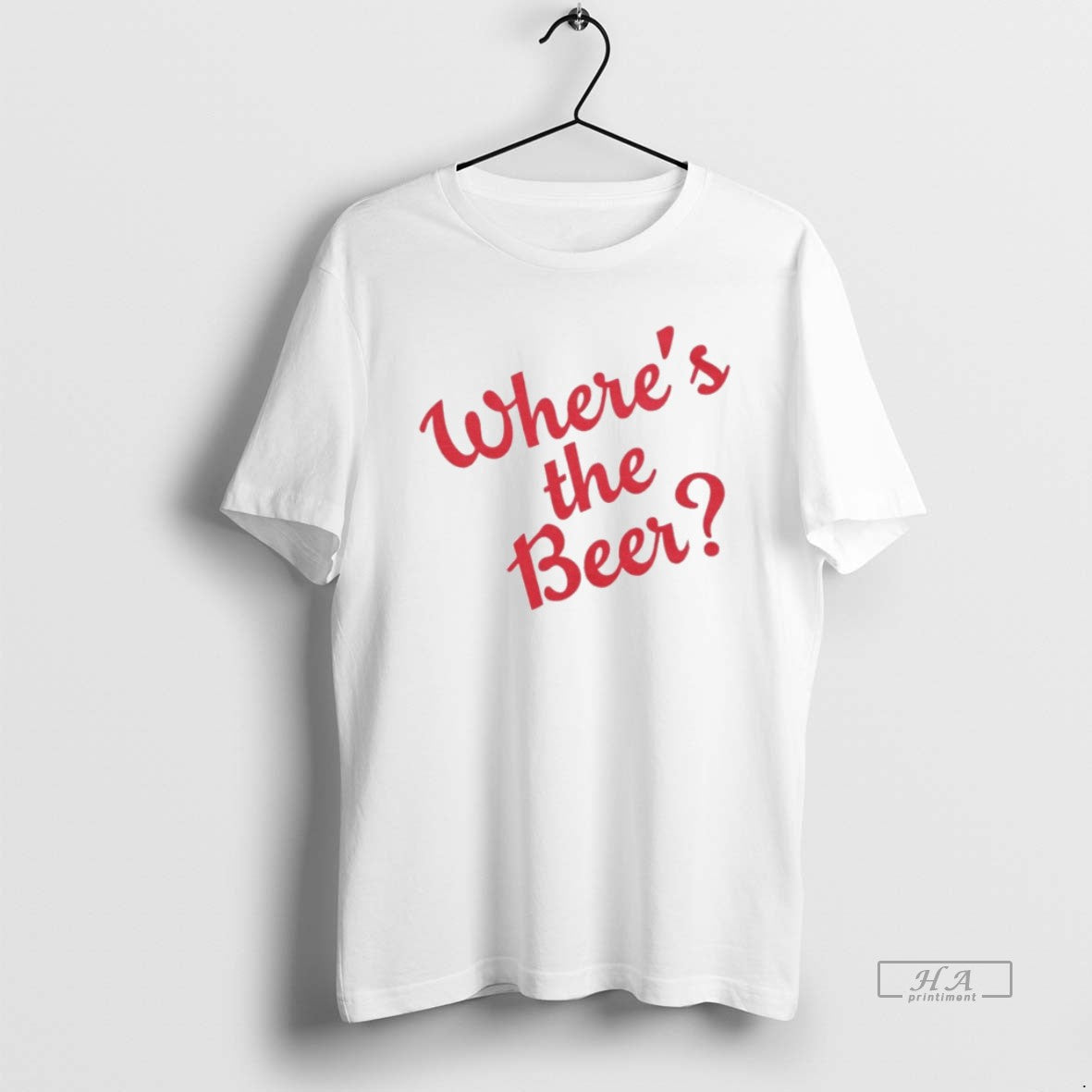 Trendy Wheres Beer Script Long Sleeve Unique Fashion