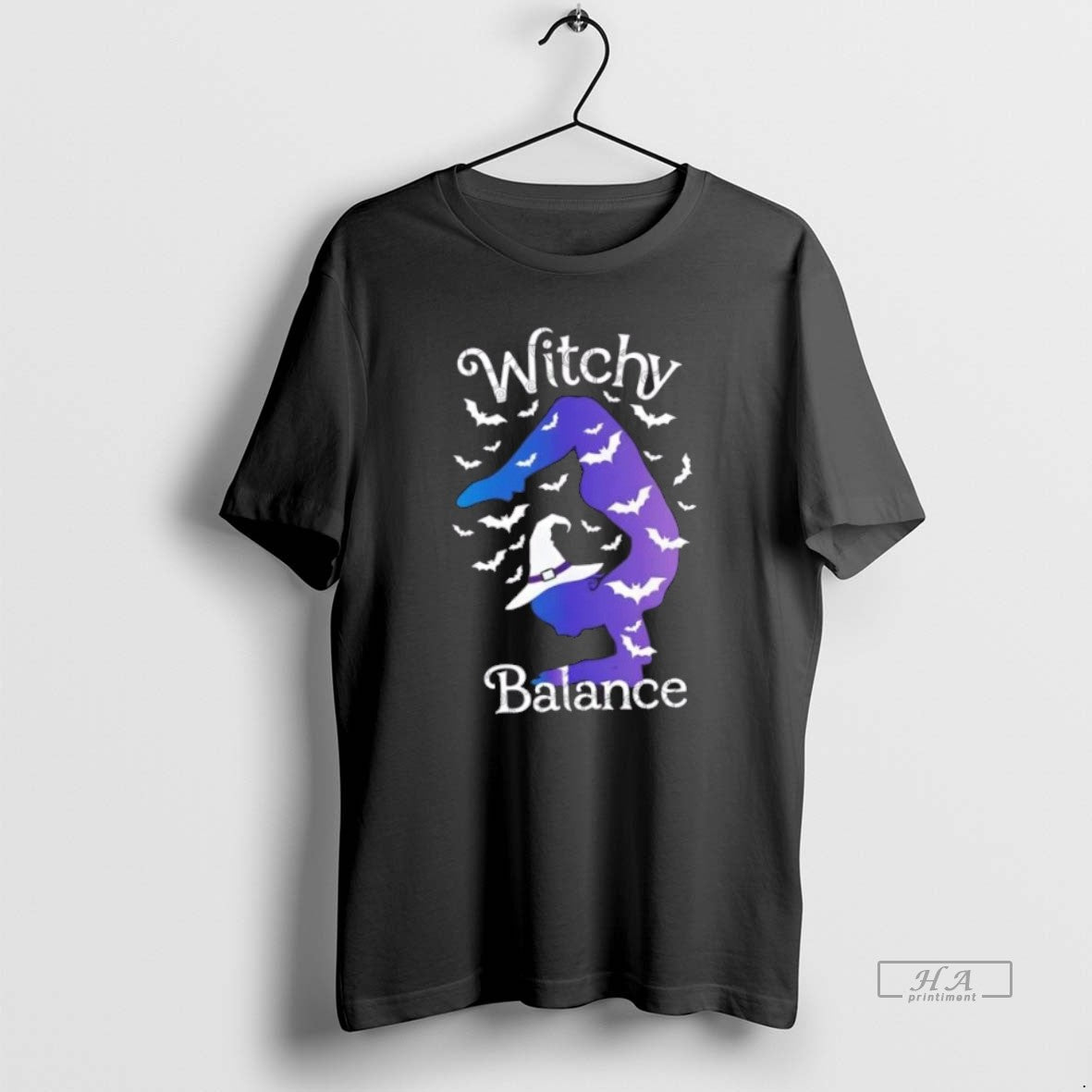Trendy Witchy Balance Bats Halloween Shirt Elegant Design